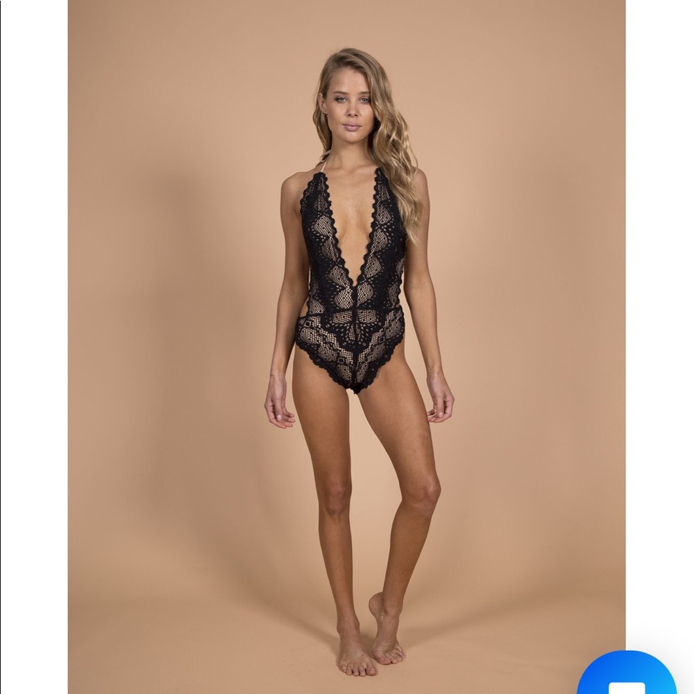 Nightcap Swimwear Lima Lace One Piece Black Size M